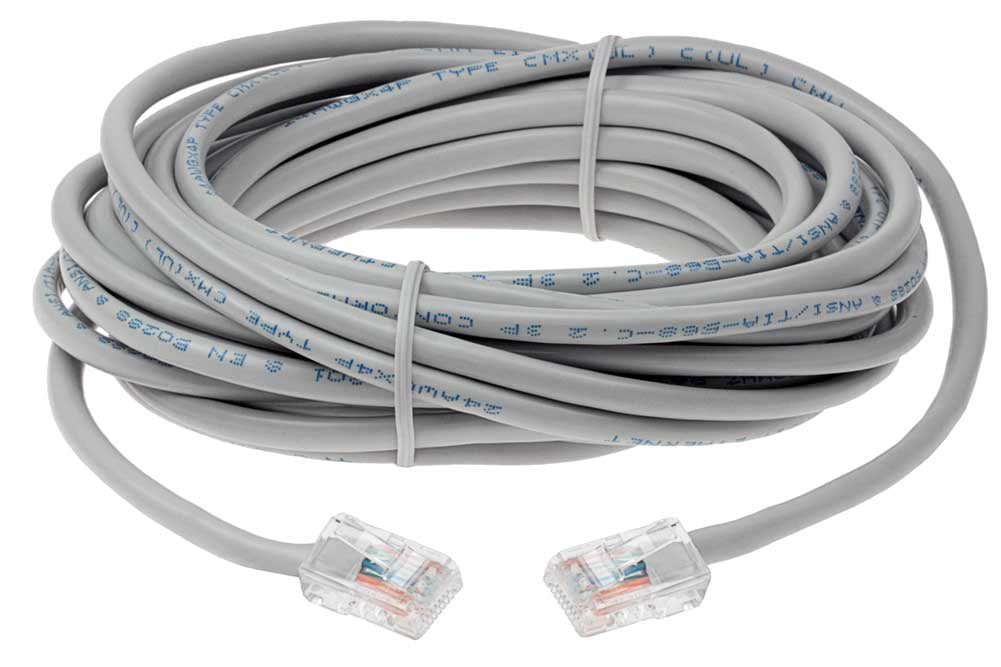 Made in USA, Cat5e Ethernet Patch Cable RJ45 Computer Networking Cord - White UL cm and 100% Copper. 24AWG, 50u Gold Plating 56 Ft