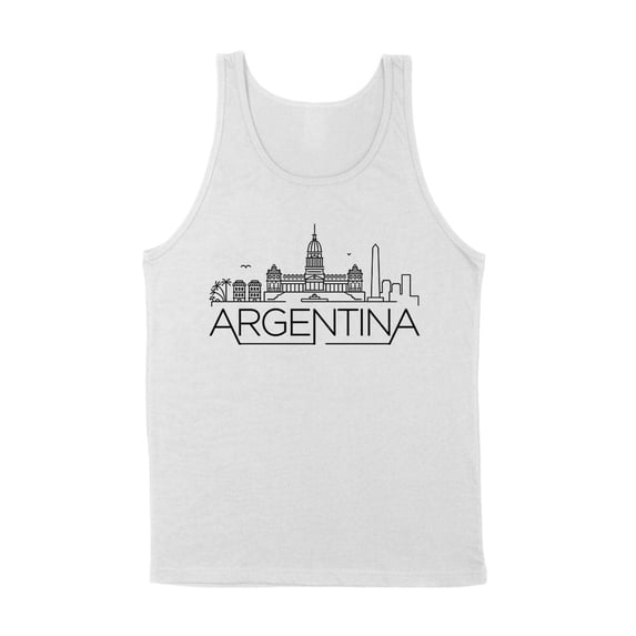 Skyline Argentina Tank Top Unisex Large White