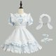 thumbnail image 4 of Puntoco Ropa De Juego Para Mujer, Traje De Sirvienta Cosplay, Vestido De Princesa, Vestido De Manga Corta Con Cuello Redondo, Azul Claro Xxl,Regalos Para Mujer Joven, 4 of 6