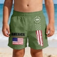 thumbnail image 2 of Boys Beach Shorts Independence Day Holiday Red White Blue Print Kids Swim Trunks Casual Summer Wear Clothes, 2 of 5