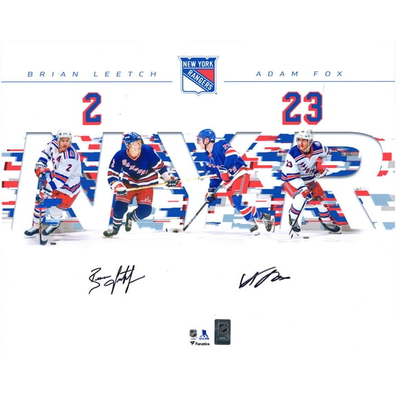 Brian Leetch & Adam Fox New York Rangers Autographed 16" x 20" Dual Photograph - Fanatics Authentic Certified