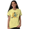 thumbnail image 3 of Halloween Flying Witch Smurfette Women's Graphic T Shirt Tees Brisco Brands X, 3 of 5