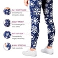 thumbnail image 5 of SATINA High Waisted Christmas Leggings for Women - Holiday Pants, Snowflake Tights - Comfortable and Stretchy in Versatile Sizes and Colors - Blue, 5 of 7