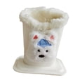 thumbnail image 4 of Soporte para gafas con forro, bonito y moderno, protector antiarañazos. Perro con sombrero, 4 of 9