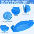thumbnail image 2 of Food Mesh Strainers Fine Strainer 2 PACK, Clip-On Colander Rice Strain Sieve Sifter, Vegetable Silicone Drainer Filter Hands-Free Heat-Resistant for Kitchen All Pots Bowls, 2 Pack (Black+Red), 2 of 7
