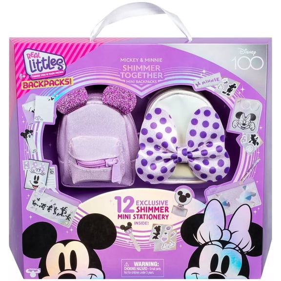 Shopkins Disney Backpacks! Mickey & Minnie Shimmer Together Mini Backpacks 2-Pack (Disney 100)