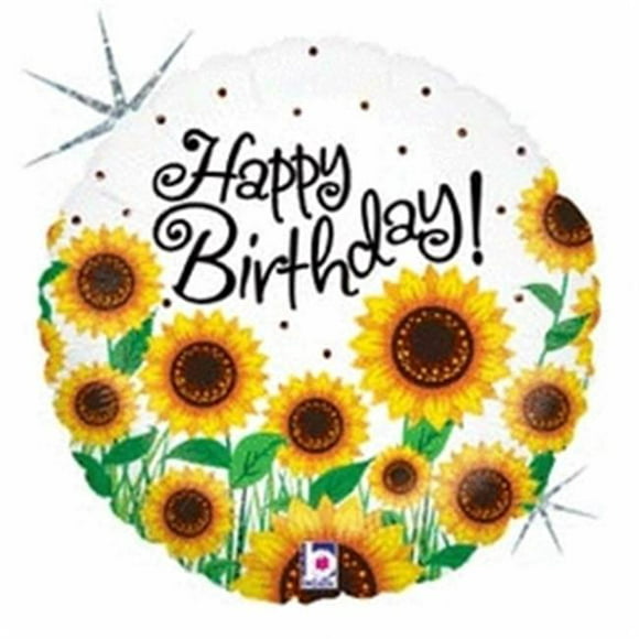 Mayflower 47846 18 in. Sunny Sunrise Birthday Flat Foil Balloon