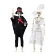 thumbnail image 1 of Decoración hogareña Decoraciones de esqueleto de Halloween Calavera Novia Novio Decoración colgante yeacher  tipo 3, 1 of 7