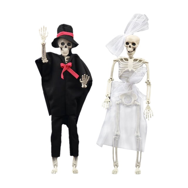 Decoración hogareña Decoraciones de esqueleto de Halloween Calavera Novia Novio Decoración colgante yeacher tipo 3