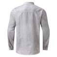 thumbnail image 4 of Hombres Casual Botones Playa Sin Posicionamiento Estampado Turndown Cardigan Camisa de Manga Larga Odeerbi ODB-6, 4 of 5