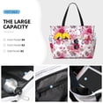 thumbnail image 3 of Xecao Peonies And Roses for versatile beach bag for women includes zipper pockets and waterproof material, ideal for vacations and adventures., 3 of 7