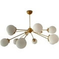 thumbnail image 2 of NauticalMart 12 Light Globe Mid Century Brass Sputnik Chandelier Light Fixture (Brass), 2 of 6