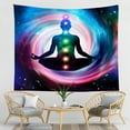 thumbnail image 1 of Visland Seven Chakra Tapestry - Bohemian Mandala Yoga Meditation Wall Hanging Boho Studio Room Decoration Spiritual Gift Art Home Bedroom Decor Living Room Divider Door Curtain Balcony Sheer, 1 of 3