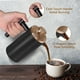thumbnail image 4 of WORBIC Cafetera de prensa francesa de acero inoxidable negro, prensa francesa aislada de doble pared, para café y té, con 3 pantallas adicionales y una cuchara de café, 34 oz/1000 ml, oro, 4 of 5