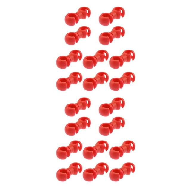 facefd 1/2/3/5 10 Pcs Clips de Style S pour Câble de Frein Guide de Tuyau de Boucle Vélo Rouge 10 Pcs 2 Pcs