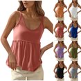 thumbnail image 1 of Camisas para mujer,Camiseta sin mangas estampada para mujer, cuello redondo holgado, camisa informal de poliéster, para uso doméstico y diario, sopatenor, 1 of 9