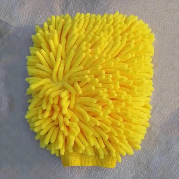 Guantes de lavado de coche grandes de 100 g, resistentes al agua, suministros de limpieza de coche, guantes de chenilla para coche, toalla para coche
