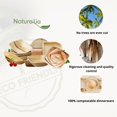 thumbnail image 2 of Naturelia 100% Compostable 8-Inch Palm Leaf Disposable Plates Square- Faux Wood Style Dinnerware Set, Reliable Kitchen Accessories Safe for Microwave, 2 of 9
