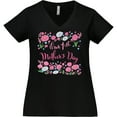 thumbnail image 3 of Inktastic Our First Mother's Day-Roses and Daisies Women's Plus Size V-Neck T-Shirt, 3 of 5