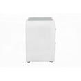 thumbnail image 2 of Shelyn White Teddy Sherpa Chrome Glass Top Nightstand, 2 of 9