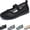 Black, variant on KAQ Women's Casual Hollow Out Knitted Mary Jane Flats Shoes,Fashion Comfortable Mesh Walking Beach Shoes Lightweight Breathable Slip-On Shoes