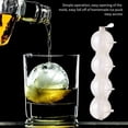 thumbnail image 1 of Ice Mold 4-Cavity Whiskey Cocktail Tray Reusable  Ice Cube Ball Mould with Lid for Home Bar, 1 of 9