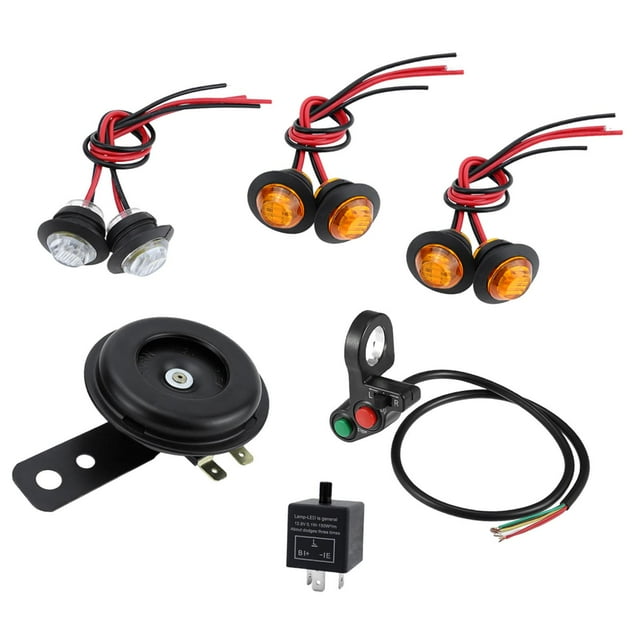 Kit de luces de señal de para ATV UTV, interruptor de manillar, accesorios premium, prácticos, fáciles de instalar, función de bocina, relé