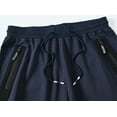 thumbnail image 2 of Tyhengta Mens Shorts Casual Drawstring Zipper Pockets Elastic Waist DK2081/Navy 40, 2 of 8