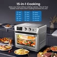 thumbnail image 2 of ECOWELL Combo de horno tostador y freidora de aire, 15 en 1, horno tostador, encimera, freidora de aire de acero inoxidable de 26.4 QT, horno de convección, para cocción uniforme y saludable de 360°,, 2 of 5