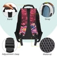 thumbnail image 4 of Garronmavis Pastel Red Cheer Bow Kids Girls Backpack and Lunch Box 4-Piece Set, Cute Glitter Printed School Bookbag with Pencil Case + Water Holder Case for Elementary and Middle School Use, 4 of 8