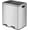 Silver, variant on LAZY BUDDY Dual Garbage Can, Stainless Steel 16 Gallon Step Can W/ Foot Pedal, Double Compartment Garbage Recycling Bin