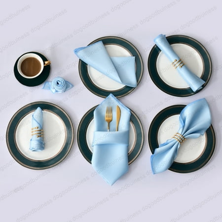 

Touiyu 6pcs 20 x20 Resuable Napkins Satin Polyester Napkin Handkerchief Cloth Diner Banquet Wedding Party Home Decorations 50cm*50cm(Indigo)(the product quality is very good)