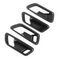thumbnail image 4 of Uds. Panel embellecedor de manija interior de puerta estilo fibra de carbono reemplazo del lado izquierdo del conductor para Ford Maverick Pickup 2022+, 4 of 5