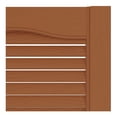 thumbnail image 6 of 14.5 in. W x 55 in. H , Standard Cathedral Top Center Mullion, Open Louver Shutters, Includes Matching Installation Spikes (Per Pair), 471 - Treated Cedar, 6 of 8
