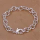 thumbnail image 1 of Cadena de plata de ley 925, exquisita pulsera trenzada, cadena con dijes de moda para mujeres y hombres, joyería de modelos simples y bonitos para boda sólida, 1 of 2