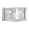 thumbnail image 2 of Miseno MNO163620F6040 36 in. Farmhouse Double Basin Stainless Steel Kitchen Sink with Apron Front 60-40 Split Drain Assemblies & Fitted Basin Rack, 2 of 7