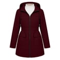 thumbnail image 5 of Jsaierl Women's Hooded Utility Anorak Jacket Drawstring Waist with Flap Pockets Lightweight Spring Fall Casual Travel Coat, 5 of 10