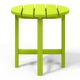 thumbnail image 6 of WestinTrends Malibu Outdoor Side Table – All-Weather Poly Lumber Adirondack Round Patio End Table, Lime, 6 of 12