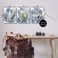 thumbnail image 3 of Stupell Industries Trio of Shell Coral Blue Beach Design Canvas Wall Art by Caroline Kelly, 3 of 5