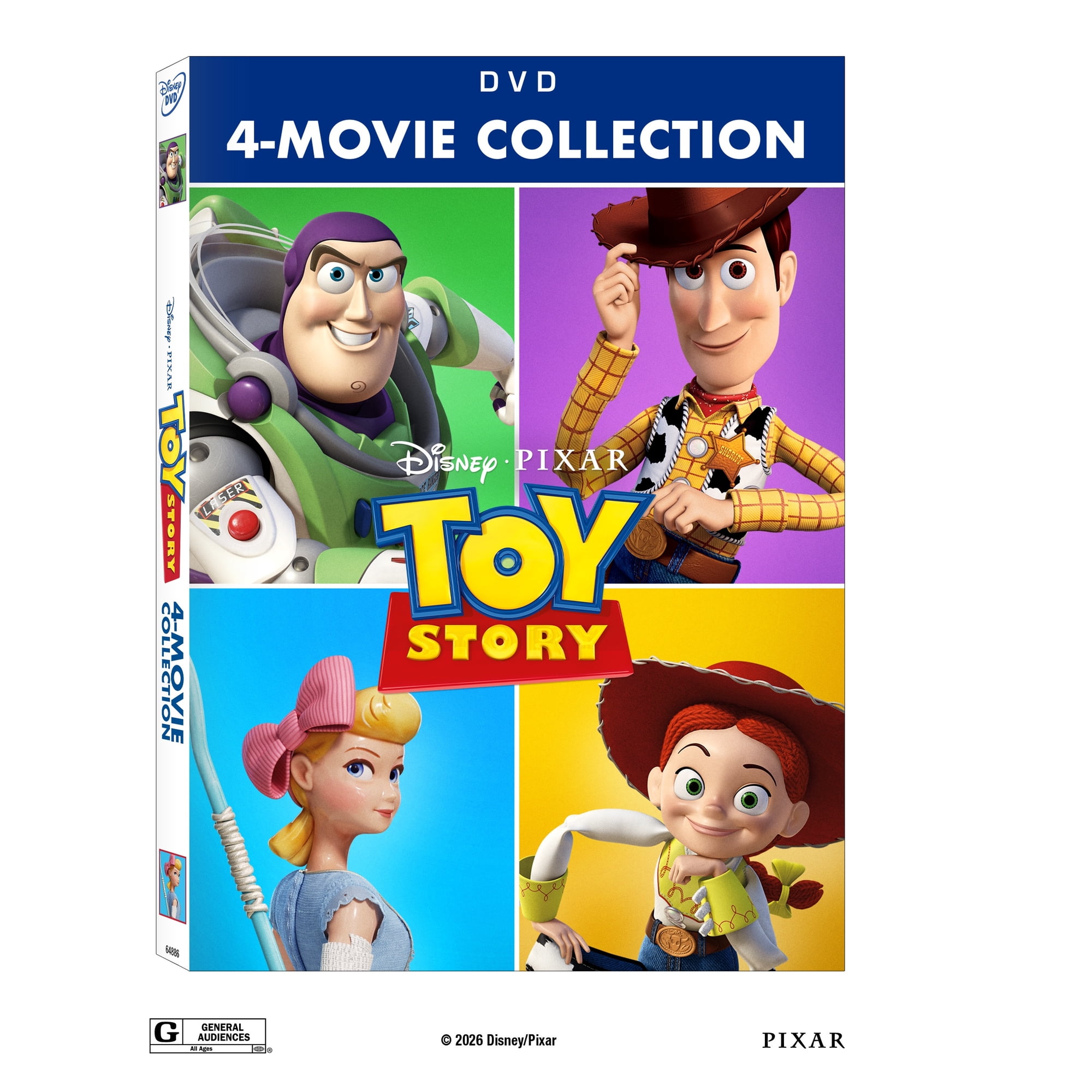 Toy Story 4-Film Collection (Walmart Exclusive) (DVD) Walt Disney Pictures, Adventure, Comedy, Family, Animation