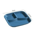 thumbnail image 6 of Hariumiu Rectangle Dinner Plate 3 Compartments Food Grade PP Dishwasher Safe Adults Kids Breakfast Snack Vegetable Meal Food Serving Dish Kitchen Supplies, 6 of 8