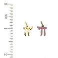 thumbnail image 4 of 18K Solid Yellow Gold Small Pink or Blue Enamel Jewish Hebrew "Life" Chai Pendant, 4 of 6