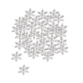 thumbnail image 4 of Adornos de confeti de copos de nieve BLESIY decoraciones navideñas plata, 4 of 8