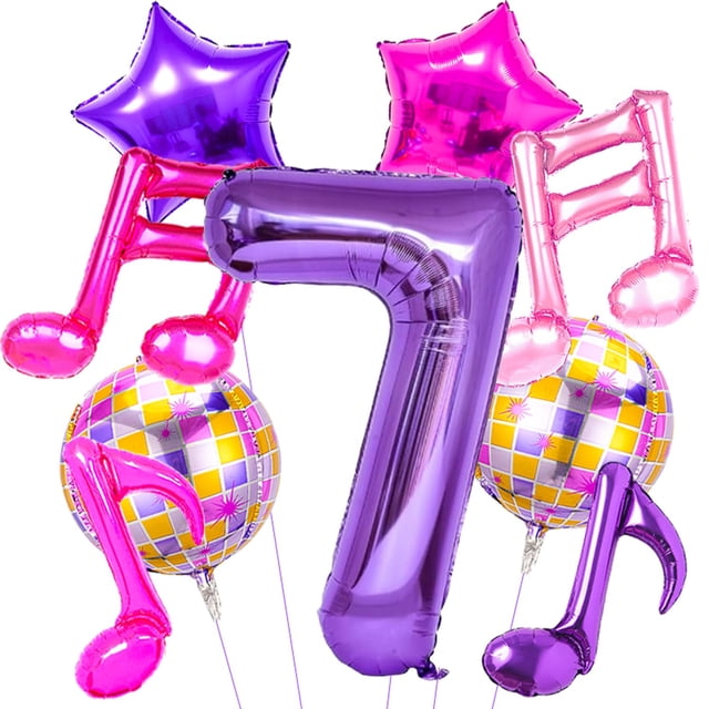 Set de globos Siznkore Kpop nota musical número 7 de 81 cm