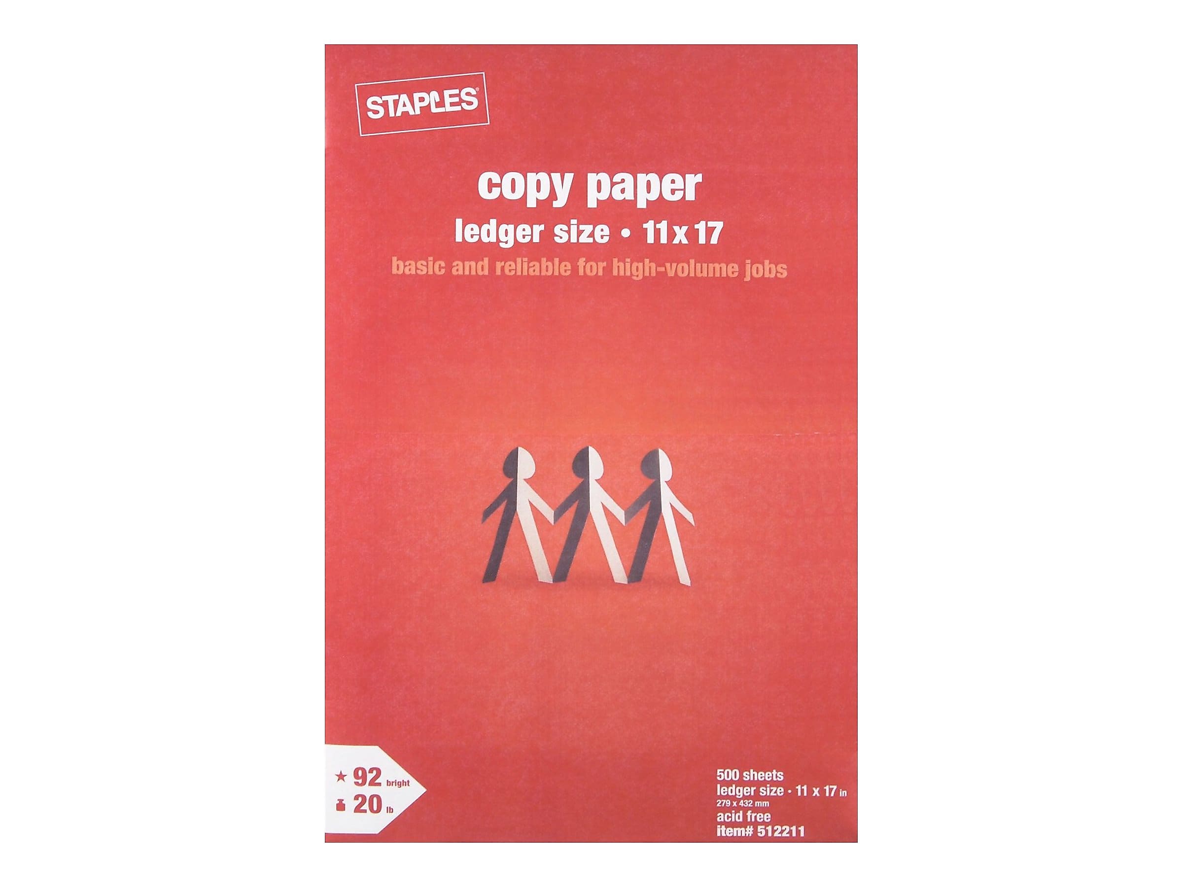 Staples Copy Paper, Ream, 11 x 17