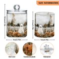 thumbnail image 5 of Yayeee 4 Pack Qtip Holder Bathroom Cotton Swab Canister with Lid Clear Dispenser Set, Halloween Pumpkin Field, 5 of 6