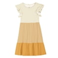 thumbnail image 4 of JUSLIO Dresses for Girls Color Block Dresses Cute Crew Neck Flutter Casual Dress Size 13 Y, 4 of 8