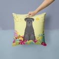 thumbnail image 2 of Carolines Treasures BB6032PW1414 Easter Eggs Standard Schnauzer Black Fabric Decorative Pillow, 2 of 4