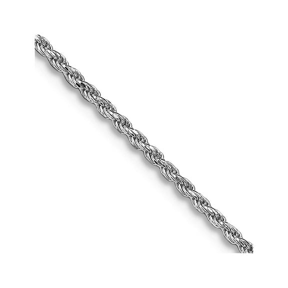 925 Sterling Silver Rhodium Plated 1.1mm Sparkle-Cut Rope Chain Necklace 22 Inch Chain Necklace for Women and Men