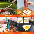 thumbnail image 3 of 27PCS Griddle Grill Accessories, Flat Top Grill Tools Set for Blackstone and Camp Chef,  Outdoor BBQ Utensil Kit Including Spatula, Squeeze Bottle, Tongs, Egg Rings and Bag Griddle Tools, 3 of 8